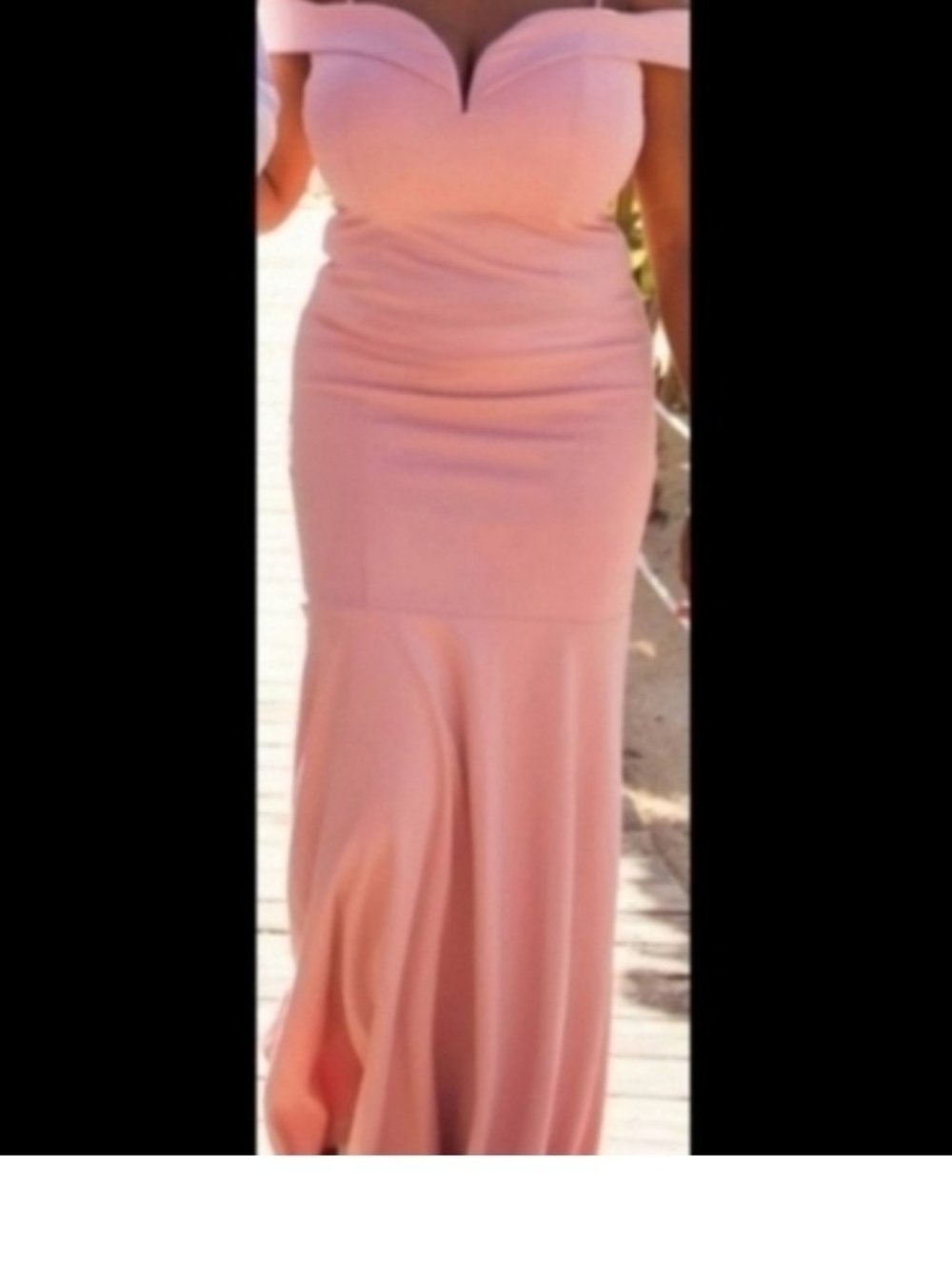 Off-Shoulder Pink Mermaid Evening Dress
